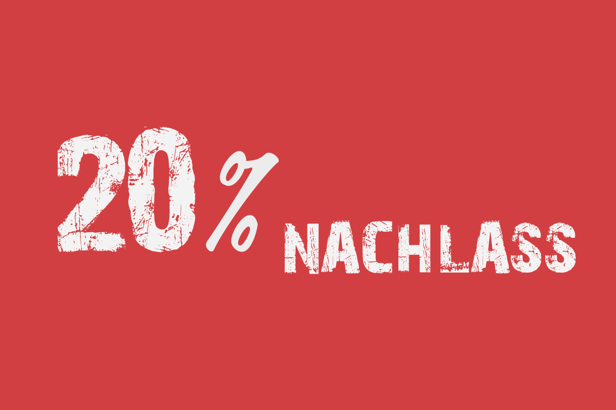 20 % Nachlass